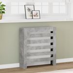 Casa si Gradina - Termice - Calorifere si accesorii - Accesorii calorifere - Masca pentru calorifer, gri beton, 78x20x82 cm, lemn prelucrat, design șipci orizontale - Infinity.ro