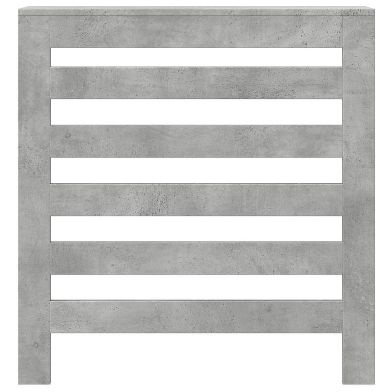 Casa si Gradina - Termice - Calorifere si accesorii - Accesorii calorifere - Masca pentru calorifer, gri beton, 78x20x82 cm, lemn prelucrat, design șipci orizontale - Infinity.ro