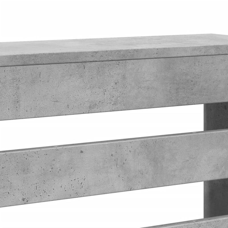 Casa si Gradina - Termice - Calorifere si accesorii - Accesorii calorifere - Masca pentru calorifer, gri beton, 78x20x82 cm, lemn prelucrat, design șipci orizontale - Infinity.ro