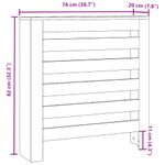 Casa si Gradina - Termice - Calorifere si accesorii - Accesorii calorifere - Masca pentru calorifer, gri beton, 78x20x82 cm, lemn prelucrat, design șipci orizontale - Infinity.ro