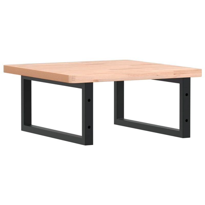 Casa si Gradina - Mobilier - Biblioteci si rafturi - Rafturi - Raft pentru lavoar montat pe perete, otel si lemn masiv fag - Infinity.ro