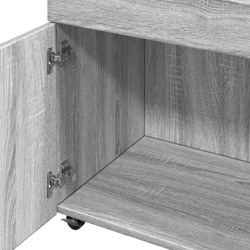 Casa si Gradina - Mobilier - Comode si corpuri - Comode - Carucior de bar, gri sonoma, 50x41x89 cm, lemn prelucrat - Infinity.ro