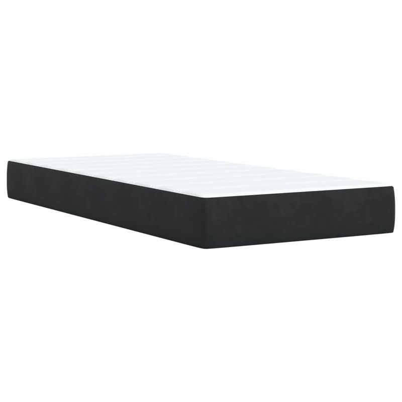 Casa si Gradina - Mobilier - Paturi si accesorii - Paturi - Pat box spring cu saltea, negru, 90x190 cm, catifea - Infinity.ro