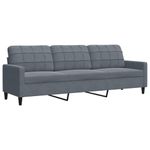 Casa si Gradina - Mobilier - Seturi de mobilier - Seturi living - Set de canapele cu perne, 3 piese, gri inchis, catifea - Infinity.ro