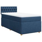 Casa si Gradina - Mobilier - Paturi si accesorii - Paturi - Pat box spring cu saltea, albastru, 80x200 cm, textil - Infinity.ro