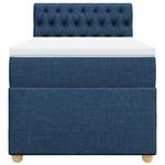 Casa si Gradina - Mobilier - Paturi si accesorii - Paturi - Pat box spring cu saltea, albastru, 80x200 cm, textil - Infinity.ro