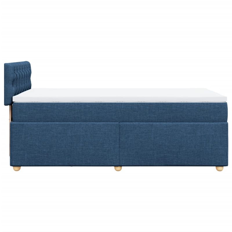 Casa si Gradina - Mobilier - Paturi si accesorii - Paturi - Pat box spring cu saltea, albastru, 80x200 cm, textil - Infinity.ro