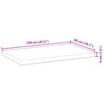 Casa si Gradina - Mobilier - Feronerie si accesorii mobila - Blat de masa, 120x50x4 cm, dreptunghiular, lemn masiv de acacia, finisat în ulei - Infinity.ro
