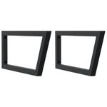 Casa si Gradina - Mobilier - Comode si corpuri - Masute de toaleta - Raft pentru lavoar montat pe perete, otel și lemn masiv acacia, maro și negru, mărime 100x60x2 cm, model trapez - Infinity.ro