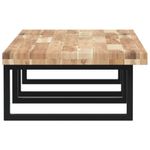 Casa si Gradina - Mobilier - Comode si corpuri - Masute de toaleta - Raft pentru lavoar montat pe perete, otel și lemn masiv acacia, maro și negru, mărime 140x50x4 cm, model dreptunghiular - Infinity.ro