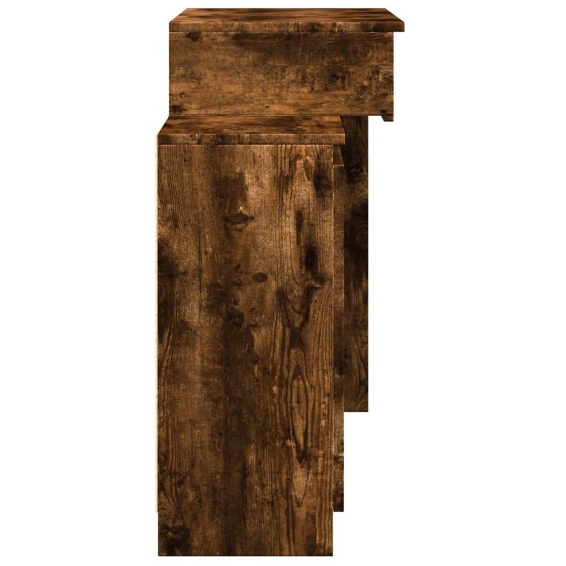 Casa si Gradina - Mobilier - Comode si corpuri - Masute de toaleta - Masa de toaleta cu LED, stejar afumat, 115x37x110,5 cm - Infinity.ro