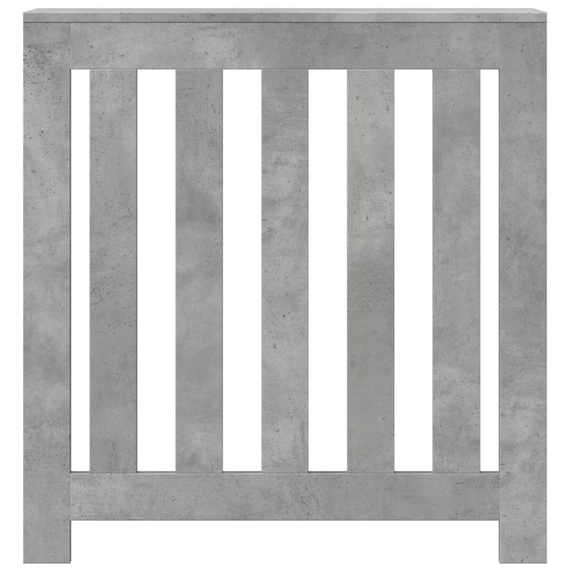 Casa si Gradina - Termice - Calorifere si accesorii - Accesorii calorifere - Masca pentru calorifer, gri beton, 78x20x82 cm, lemn prelucrat, design lamele verticale - Infinity.ro