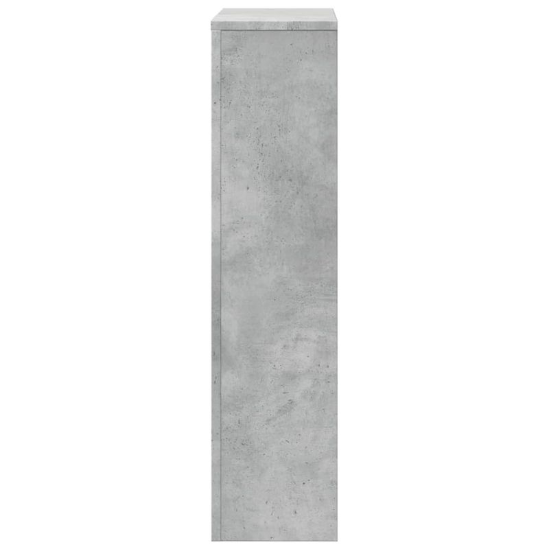 Casa si Gradina - Termice - Calorifere si accesorii - Accesorii calorifere - Masca pentru calorifer, gri beton, 78x20x82 cm, lemn prelucrat, design lamele verticale - Infinity.ro