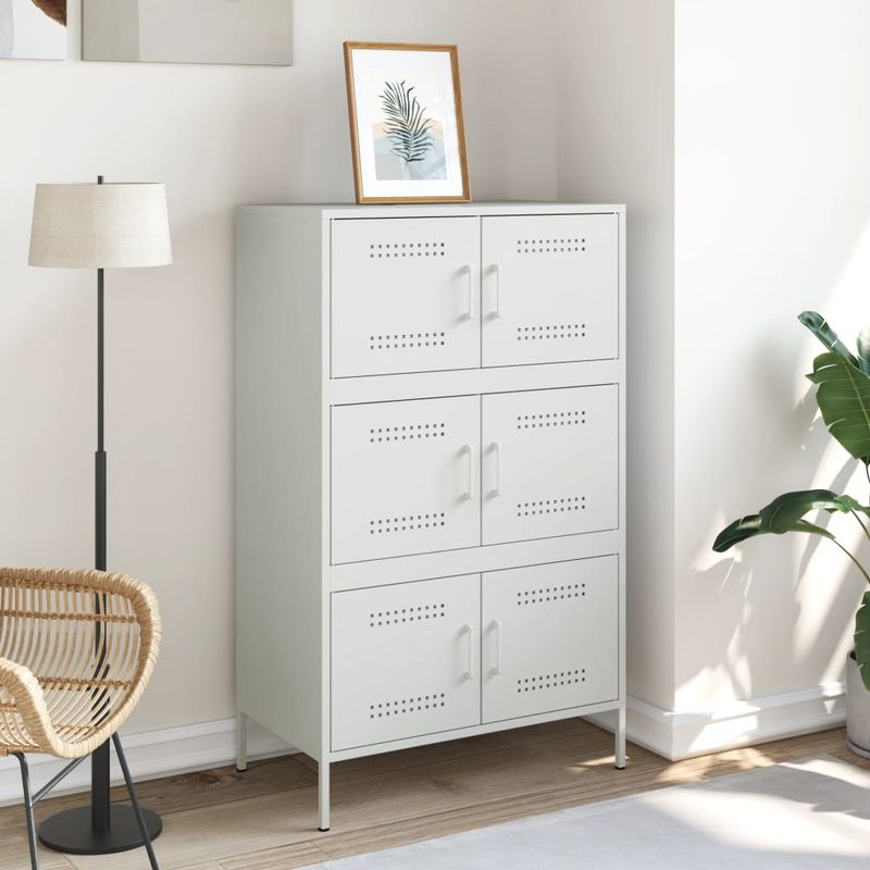 Casa si Gradina - Mobilier - Comode si corpuri - Corpuri bucatarie - Dulap inalt, alb, 68x39x113 cm, otel - Infinity.ro