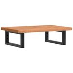 Casa si Gradina - Mobilier - Comode si corpuri - Masute de toaleta - Raft pentru lavoar montat pe perete, otel si lemn masiv fag - Infinity.ro