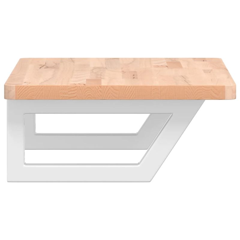 Casa si Gradina - Mobilier - Comode si corpuri - Masute de toaleta - Raft pentru lavoar montat pe perete, otel si lemn masiv fag - Infinity.ro