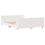Casa si Gradina - Mobilier - Paturi si accesorii - Paturi - Cadru de pat cu tablie, alb, 120x190 cm, lemn masiv pin - Infinity.ro