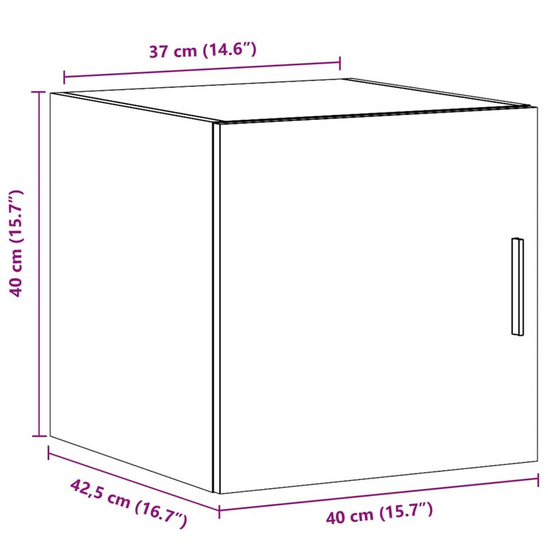 Casa si Gradina - Mobilier - Comode si corpuri - Comode - Dulap de perete, alb, 40x42,5x40 cm, lemn prelucrat - Infinity.ro