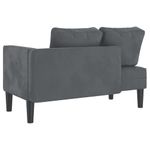 Casa si Gradina - Mobilier - Scaune si fotolii - Fotolii - Fotoliu sezlong cu perne, gri inchis, catifea - Infinity.ro