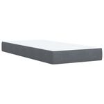 Casa si Gradina - Mobilier - Paturi si accesorii - Paturi - Pat box spring cu saltea, gri inchis, 80x200 cm, catifea - Infinity.ro