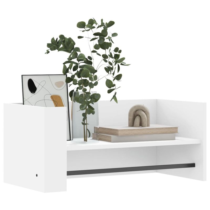 Casa si Gradina - Mobilier - Biblioteci si rafturi - Rafturi - Raft de perete, alb, 70,5x35x30,5 cm, lemn prelucrat - Infinity.ro