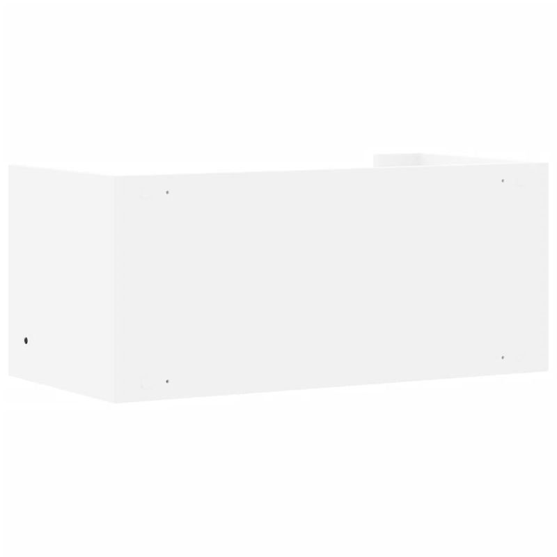 Casa si Gradina - Mobilier - Biblioteci si rafturi - Rafturi - Raft de perete, alb, 70,5x35x30,5 cm, lemn prelucrat - Infinity.ro
