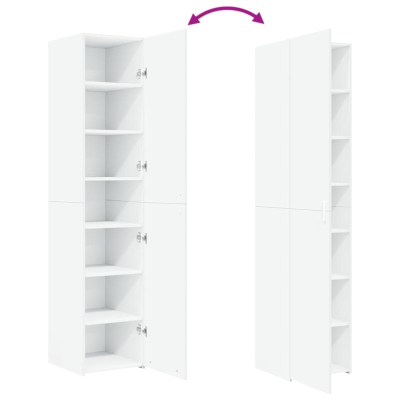 Casa si Gradina - Mobilier - Comode si corpuri - Corpuri bucatarie - Dulap inalt, alb, 40x42,5x185 cm, lemn prelucrat - Infinity.ro