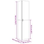 Casa si Gradina - Mobilier - Comode si corpuri - Corpuri bucatarie - Dulap inalt, alb, 40x42,5x185 cm, lemn prelucrat - Infinity.ro