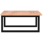 Casa si Gradina - Mobilier - Biblioteci si rafturi - Rafturi - Raft pentru lavoar montat pe perete, otel și lemn masiv stejar, maro deschis și negru, mărime 80x50x2 cm, model dreptunghiular - Infinity.ro