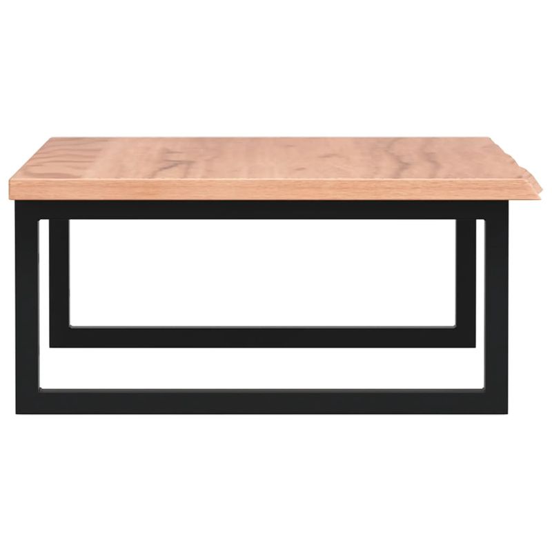 Casa si Gradina - Mobilier - Biblioteci si rafturi - Rafturi - Raft pentru lavoar montat pe perete, otel și lemn masiv stejar, maro deschis și negru, mărime 80x50x2 cm, model dreptunghiular - Infinity.ro