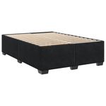 Casa si Gradina - Mobilier - Paturi si accesorii - Paturi - Pat box spring cu saltea, negru, 140x190 cm, catifea - Infinity.ro