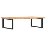 Casa si Gradina - Mobilier - Biblioteci si rafturi - Rafturi - Raft pentru lavoar montat pe perete, otel și lemn masiv stejar, maro deschis și negru, mărime 100x60x2.5 cm, model dreptunghiular - Infinity.ro