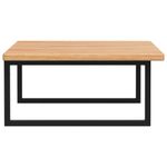 Casa si Gradina - Mobilier - Biblioteci si rafturi - Rafturi - Raft pentru lavoar montat pe perete, otel și lemn masiv stejar, maro deschis și negru, mărime 100x60x2.5 cm, model dreptunghiular - Infinity.ro