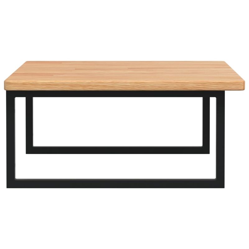 Casa si Gradina - Mobilier - Biblioteci si rafturi - Rafturi - Raft pentru lavoar montat pe perete, otel și lemn masiv stejar, maro deschis și negru, mărime 100x60x2.5 cm, model dreptunghiular - Infinity.ro