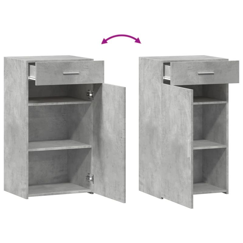 Casa si Gradina - Mobilier - Comode si corpuri - Comode - Dulap, gri beton, 50x42,5x93 cm, lemn prelucrat - Infinity.ro