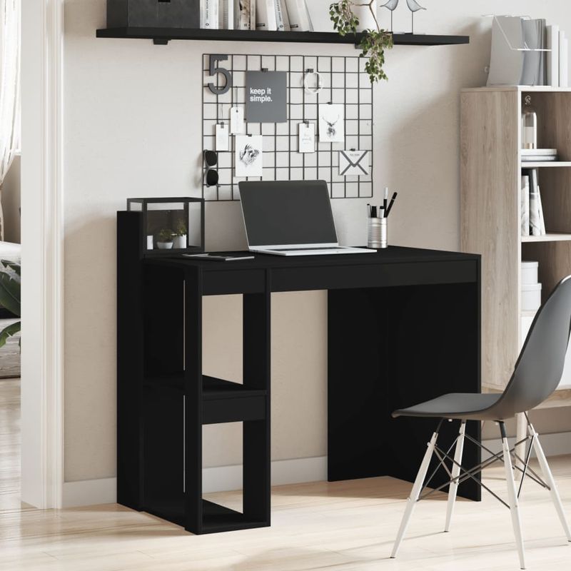Casa si Gradina - Mobilier - Mese si birouri - Birouri - Birou, negru, 103,5x56,5x94 cm, lemn prelucrat - Infinity.ro