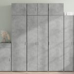 Casa si Gradina - Mobilier - Comode si corpuri - Corpuri bucatarie - Dulap inalt, gri beton, 70x42,5x185 cm, lemn prelucrat - Infinity.ro