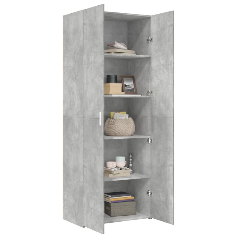 Casa si Gradina - Mobilier - Comode si corpuri - Corpuri bucatarie - Dulap inalt, gri beton, 70x42,5x185 cm, lemn prelucrat - Infinity.ro
