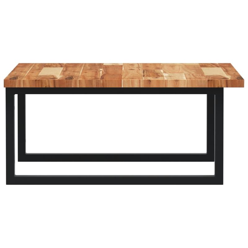 Casa si Gradina - Mobilier - Biblioteci si rafturi - Rafturi - Raft pentru lavoar montat pe perete, otel și lemn masiv acacia, maro închis și negru, mărime 60x60x2 cm, model dreptunghiular - Infinity.ro