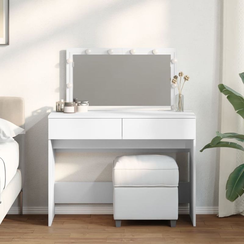 Casa si Gradina - Mobilier - Comode si corpuri - Masute de toaleta - Masa de toaleta cu LED, alb, 100x40x120 cm - Infinity.ro
