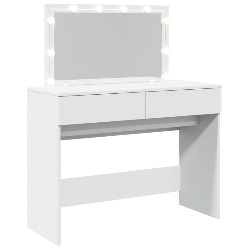 Casa si Gradina - Mobilier - Comode si corpuri - Masute de toaleta - Masa de toaleta cu LED, alb, 100x40x120 cm - Infinity.ro