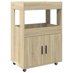 Casa si Gradina - Mobilier - Comode si corpuri - Comode - Carucior de bar, stejar sonoma, 60x39,5x89 cm, lemn prelucrat - Infinity.ro