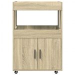 Casa si Gradina - Mobilier - Comode si corpuri - Comode - Carucior de bar, stejar sonoma, 60x39,5x89 cm, lemn prelucrat - Infinity.ro