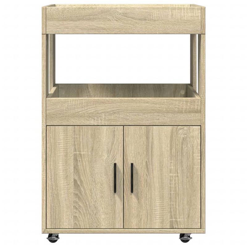 Casa si Gradina - Mobilier - Comode si corpuri - Comode - Carucior de bar, stejar sonoma, 60x39,5x89 cm, lemn prelucrat - Infinity.ro