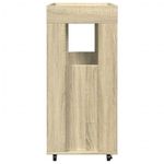 Casa si Gradina - Mobilier - Comode si corpuri - Comode - Carucior de bar, stejar sonoma, 60x39,5x89 cm, lemn prelucrat - Infinity.ro
