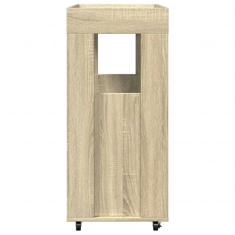 Casa si Gradina - Mobilier - Comode si corpuri - Comode - Carucior de bar, stejar sonoma, 60x39,5x89 cm, lemn prelucrat - Infinity.ro