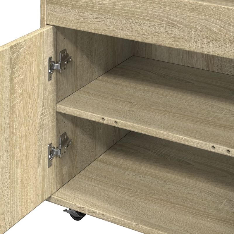 Casa si Gradina - Mobilier - Comode si corpuri - Comode - Carucior de bar, stejar sonoma, 60x39,5x89 cm, lemn prelucrat - Infinity.ro
