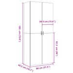 Casa si Gradina - Mobilier - Comode si corpuri - Corpuri bucatarie - Dulap inalt, gri beton, 80x42,5x185 cm, lemn prelucrat - Infinity.ro