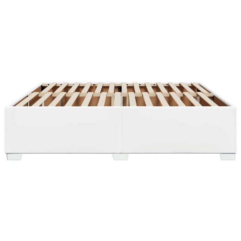 Casa si Gradina - Mobilier - Paturi si accesorii - Paturi - Cadru de pat, alb, 200x200 cm, piele ecologica - Infinity.ro