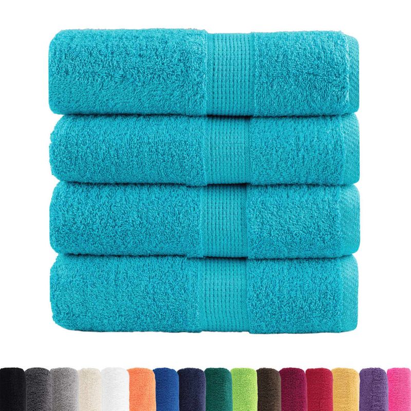 Casa si Gradina - Textile si covoare - Textile baie - Prosoape - Prosoape premium 4 buc., turcoaz 30x30 cm, 600 gsm 100% bumbac - Infinity.ro